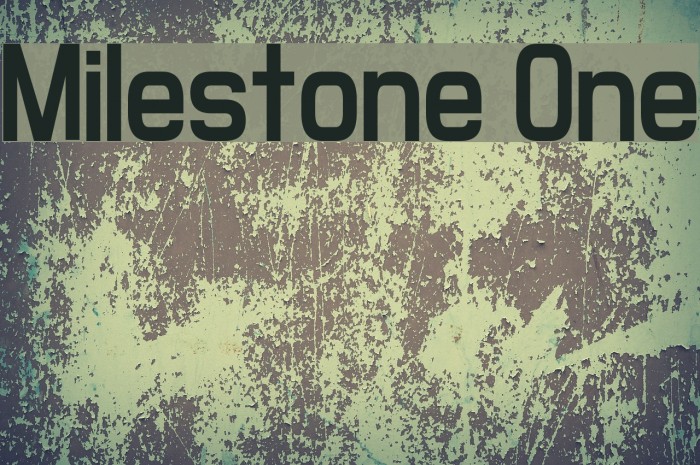 Milestone One Font examples
