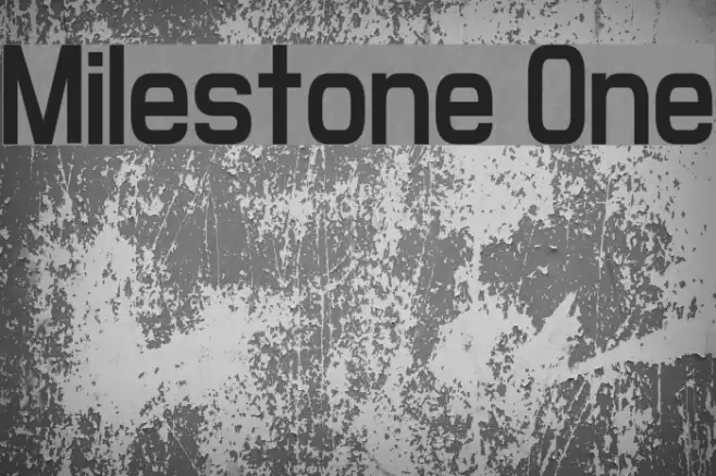 Milestone One Font examples