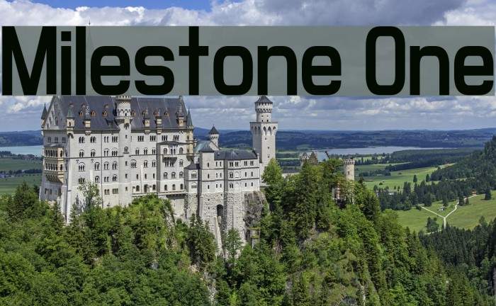Milestone One Font examples