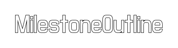 Milestone Outline Font