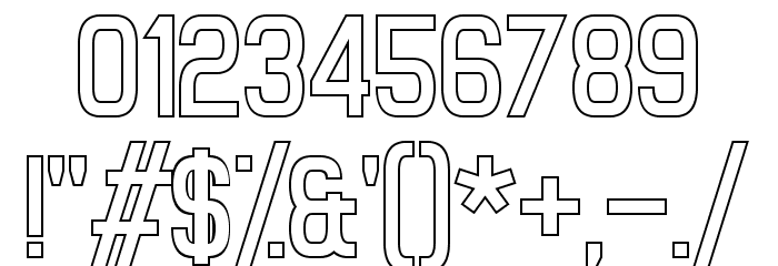 Milestone Outline Font OTHER CHARS