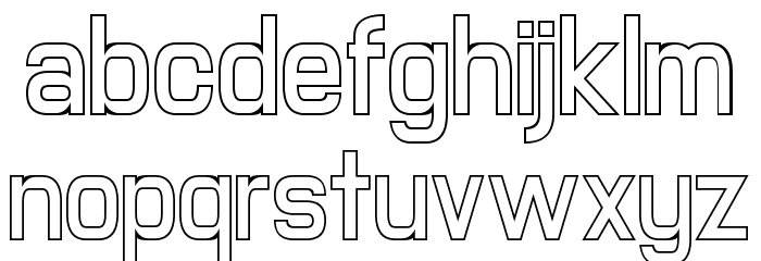 Milestone Outline Font LOWERCASE