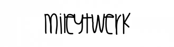 MileyTwerk  フリーフォントのダウンロード