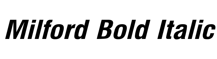 Milford Bold Italic Font