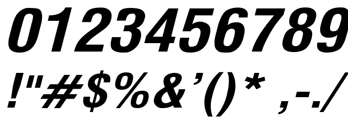 Milford Bold Italic Font OTHER CHARS