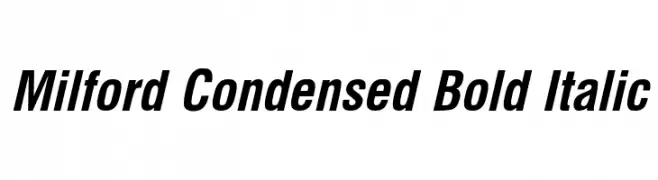 Milford Condensed Bold Italic  Fuentes Gratis Descargar