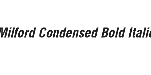 Milford Condensed Bold Italic Logo