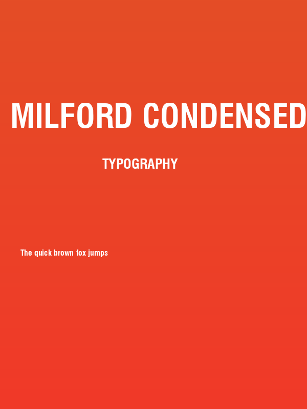 Milford Condensed Bold Poster