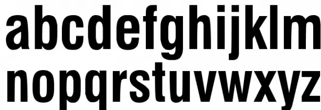 Milford Condensed Bold फ़ॉन्ट लोअरकेस