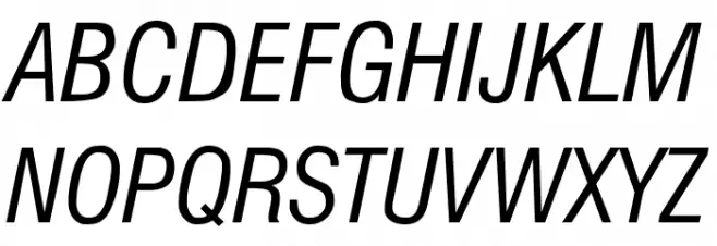 Milford Condensed Italic Шрифта ВЕРХНИЙ