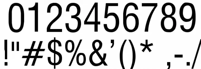 Milford Condensed Font OTHER CHARS