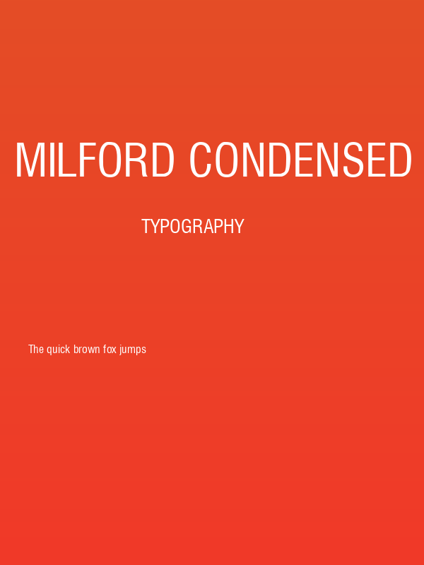 Milford Condensed Poster