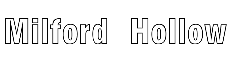 Milford Hollow Font