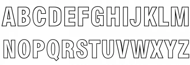 Milford Hollow Font UPPERCASE