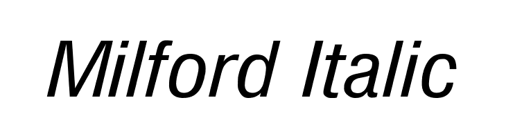 Milford Italic Font