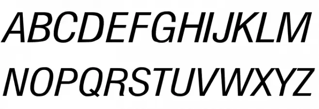 Milford Italic Caratteri MAIUSCOLE