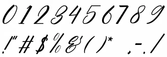 Milies Script Font OTHER CHARS