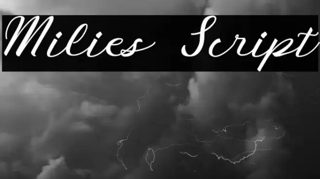 Milies Script Font examples