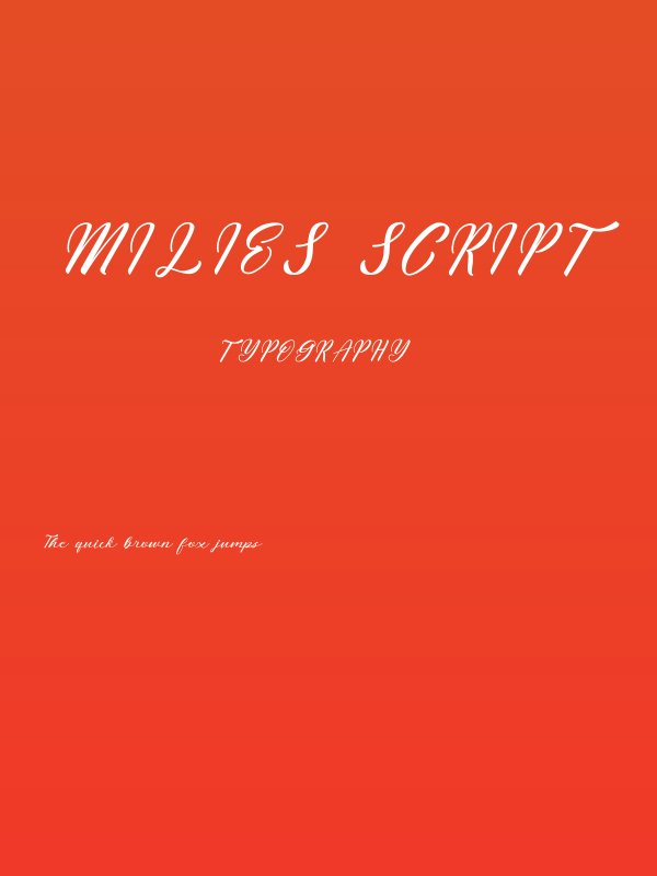 Milies Script Poster