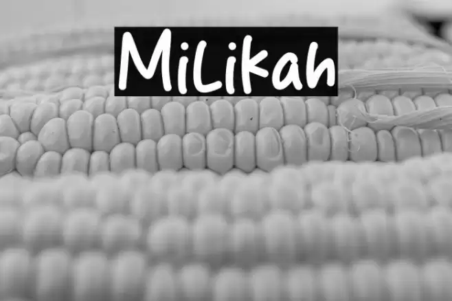 Milikah フォント examples