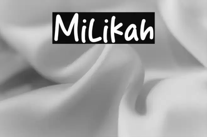 Milikah フォント examples