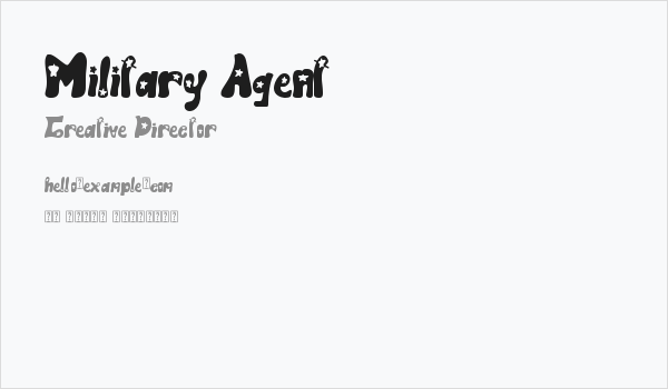 Military Agent Business Card