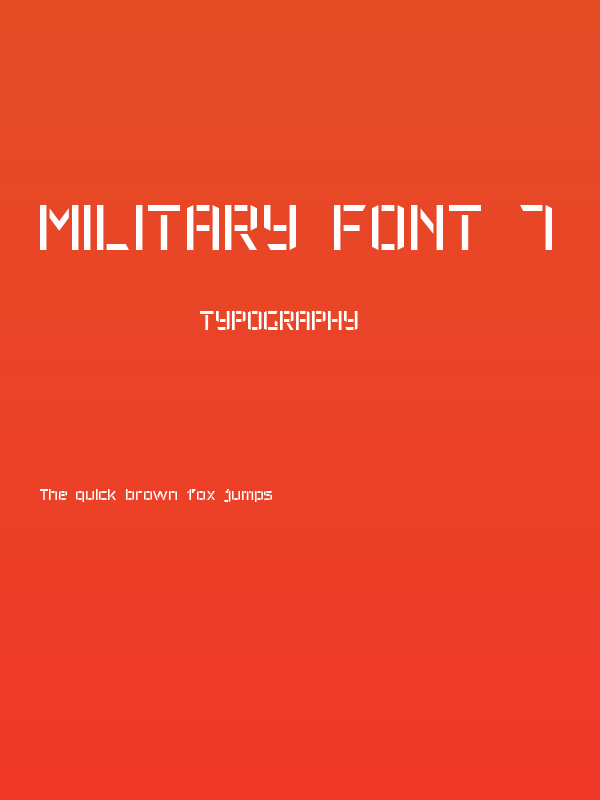 Military Font 7 Poster