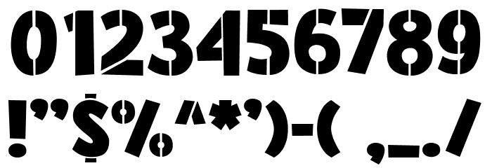 Military Kid Font OTHER CHARS