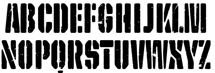 Military Poster Font LOWERCASE