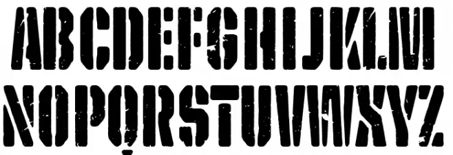Military Poster Font LOWERCASE