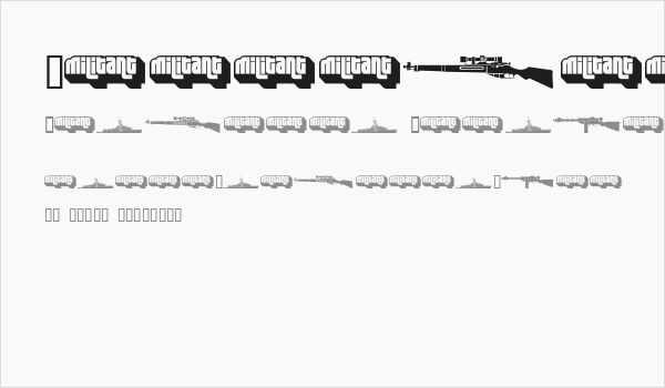 Military dingbats (demo)    Fenotype Business Card