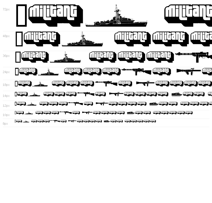 Military dingbats (demo)    Fenotype Waterfall