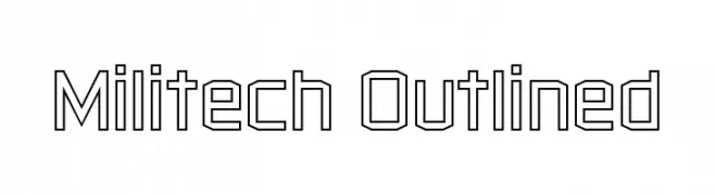Militech Outlined  免费字体下载
