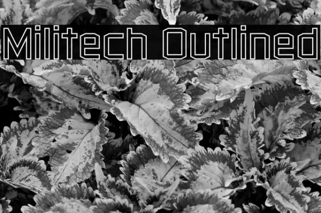 Militech Outlined Font examples