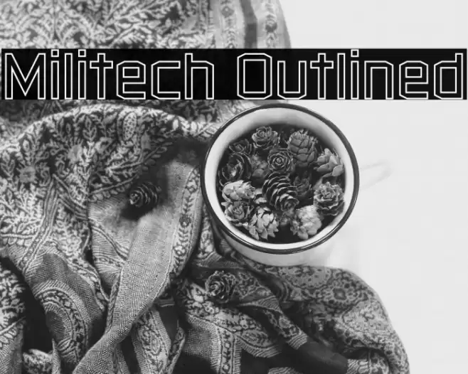 Militech Outlined Font examples