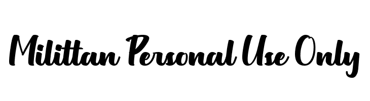 Milittan Personal Use Only  免费字体下载