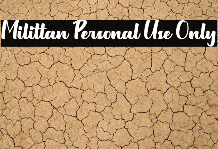 Milittan Personal Use Only Example 2