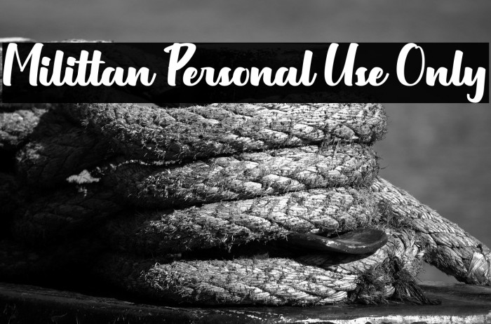 Milittan Personal Use Only Example 3