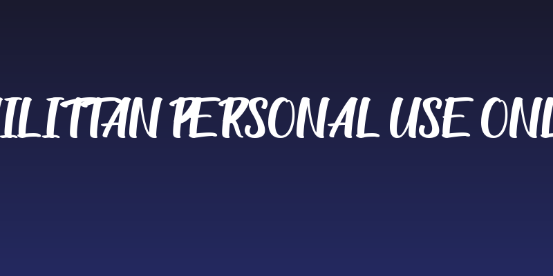 Milittan Personal Use Only Social Header