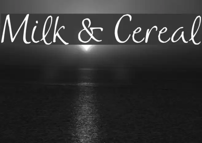 Milk & Cereal Font examples