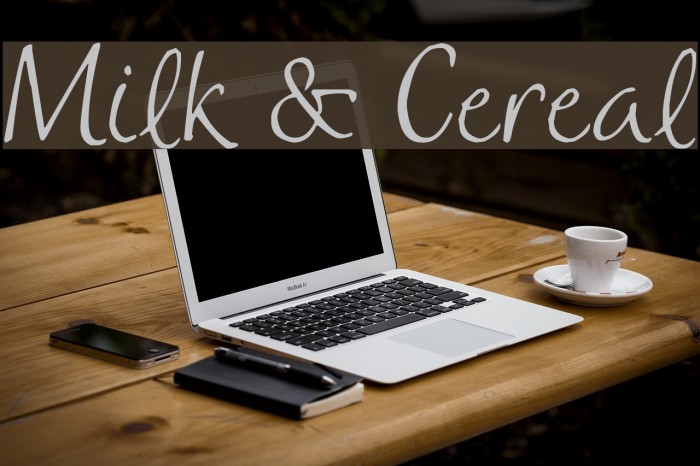 Milk & Cereal Font examples