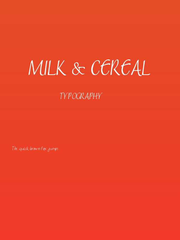 Milk & Cereal Poster