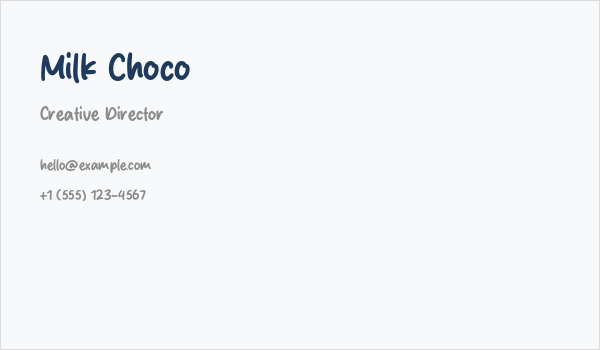 Milk Choco Business Card