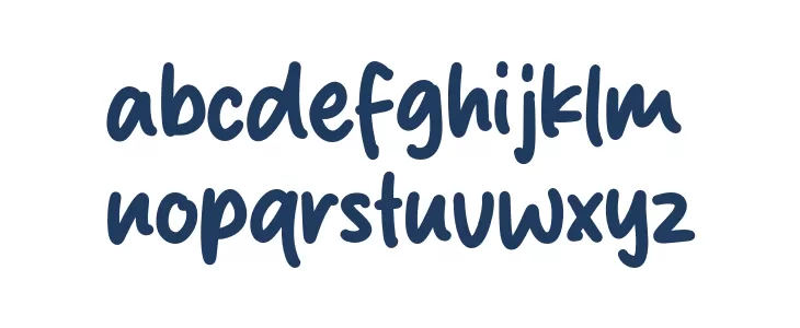 Milk Choco Schriftart Kleinbuchstaben