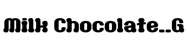 chocolate milk font glyphs onthespot