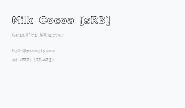 Milk Cocoa [sRB] Business Card