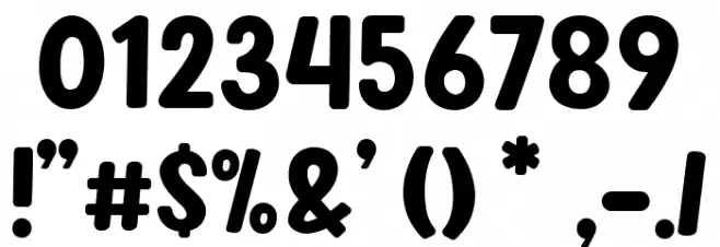 Milk Kids Font Alte caractere
