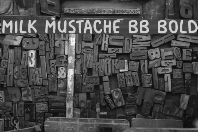Milk Mustache BB Bold Font examples