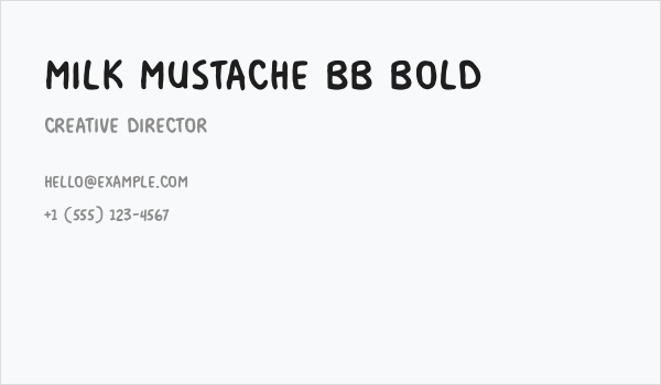 Milk Mustache BB Bold Business Card