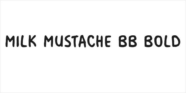 Milk Mustache BB Bold Logo